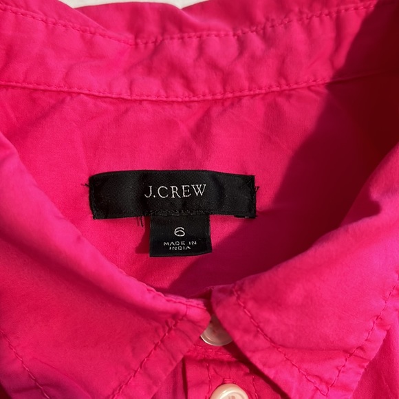 J. Crew, Pink, Long Sleeve, 100% Cotton, Button Down Top, Size 6 - Picture 4 of 7